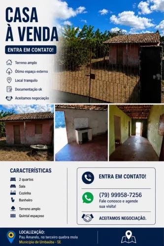 Casa à venda em Pau Amarelo - Umbaúba/SE
