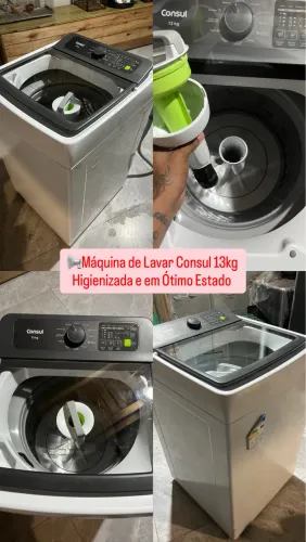 Máquina de Lavar Consul 13kg - Higienizada e em Ótimo Estado