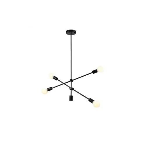 Lustre - Pendente Ipanema Hastes 68 x 139 cm - Metal Preto