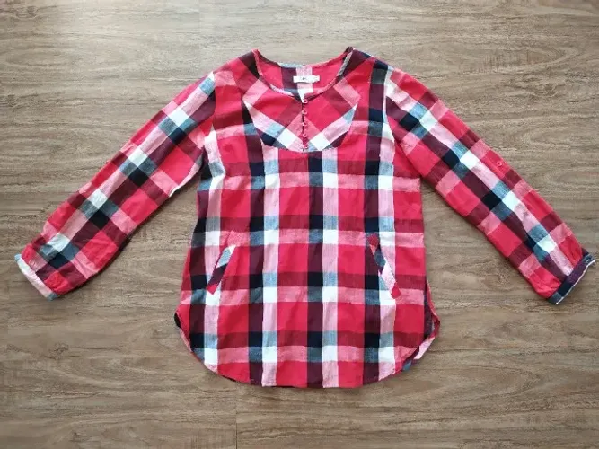 Camisa xadrez estampa vermelha