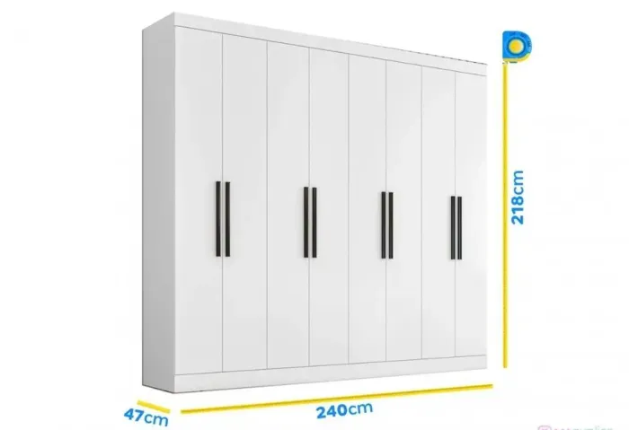 Guarda roupa casal 8 portas