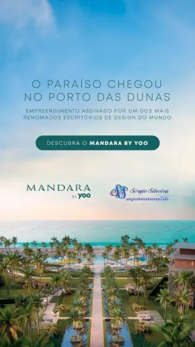 MANDARA BY YOO - Lançamento frente mar no Porto das Dunas com 3 suítes e lazer completo