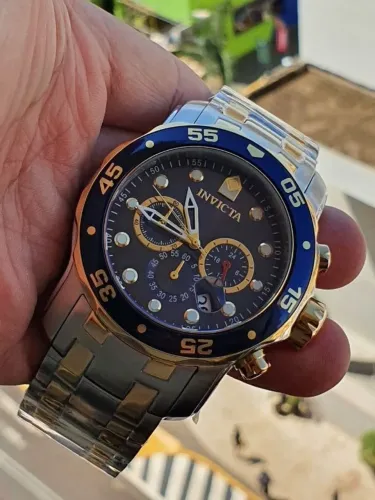 Relógio Invicta Pro Diver Scuba 0077 Original Calendário Cronógrafo EUA 