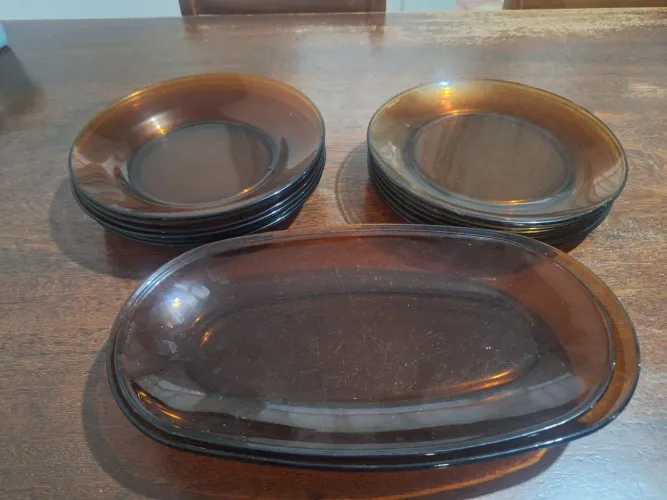Conjunto duralex ambar