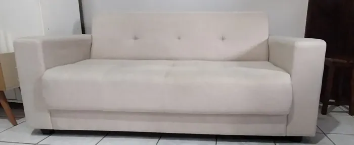 Sofá em linho 3 lugares