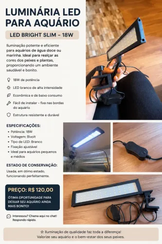 Luminária Led para aquário