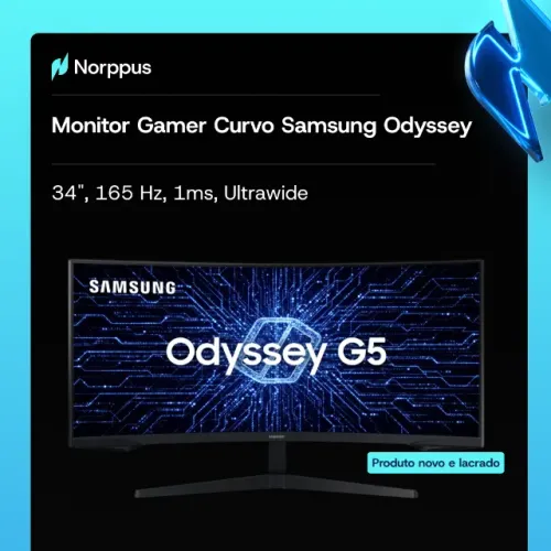 Monitor Gamer Curvo Samsung Odyssey G5 34" Ultrawide