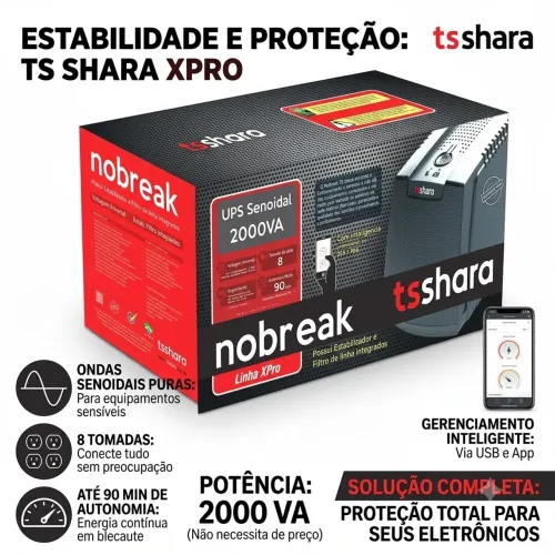 Nobreak shara 2000VA NOVO