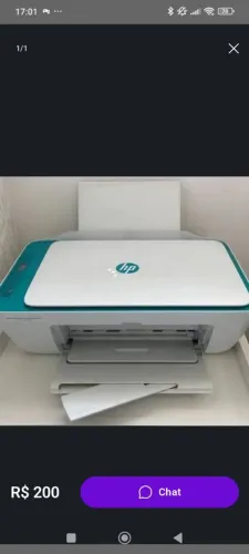 Impressora  Wi Fi Multifuncional Colorida hp  Deskjet 2576 Imprime direto do Celular 