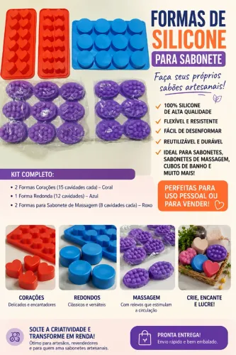 Formas de silicone (Para Sabonetes) 