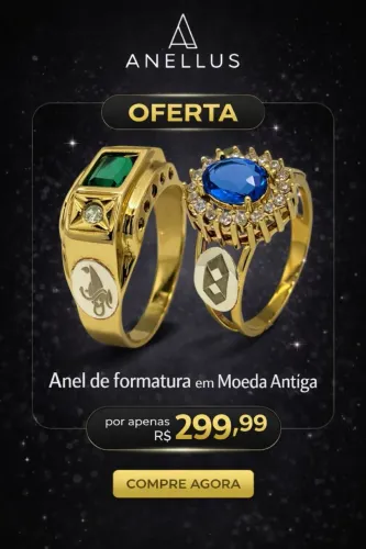 Anel de Formatura em Moeda Antiga