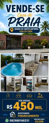 Vende porteira fechada, todos os móveis, fica localizado ilha da cróa barra Sto Antônio