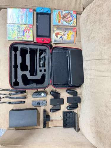 Nintendo Switch V2 Completo + 12 Jogos + Caixa Original