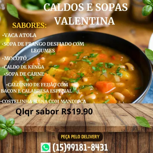 Sopas e caldos Valentina