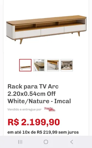 Vendo rack imcal 2.20m