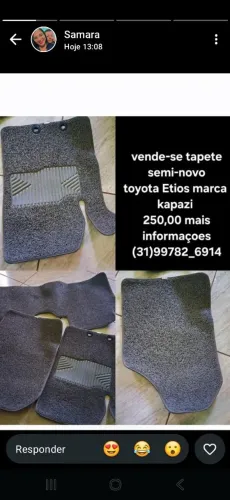 Vendo tapete kapazi ideal pra motorista de aplicativo 