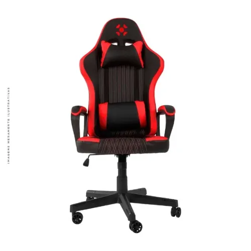 Cadeira Gamer Fortrek Vickers, Até 120Kg, Preta/Vermelha - 70520