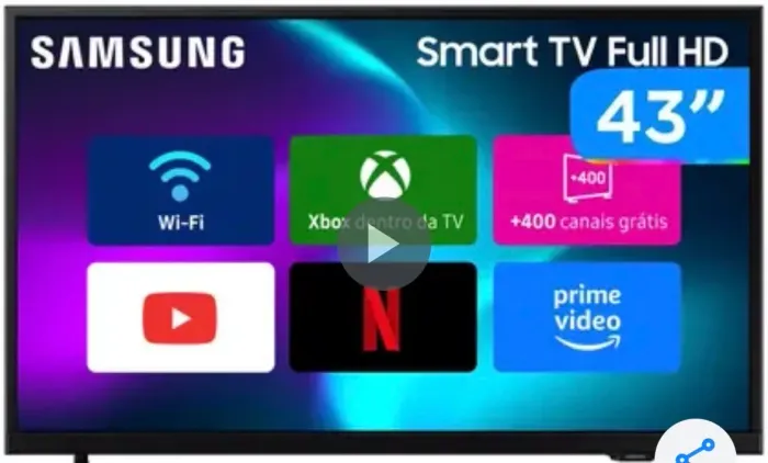 Samsung Smart TV de 43 polegadas, modelo F6000F