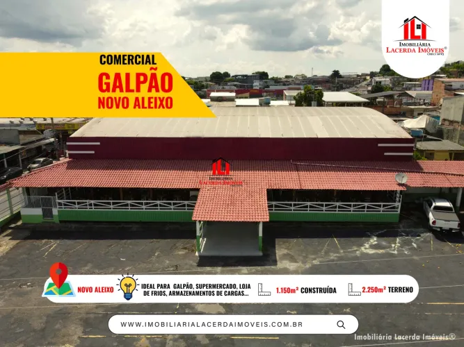 Imóvel Comercial Galpão, Escriturado e Registro - Esquina no Novo Aleixo