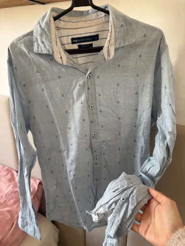 Camisa masculina azul TNG