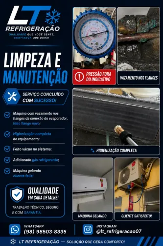 Limpeza manutenção ar condicionado câmara fria
