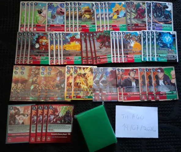 Deck Dinomon Digimon tcg + 75 shields