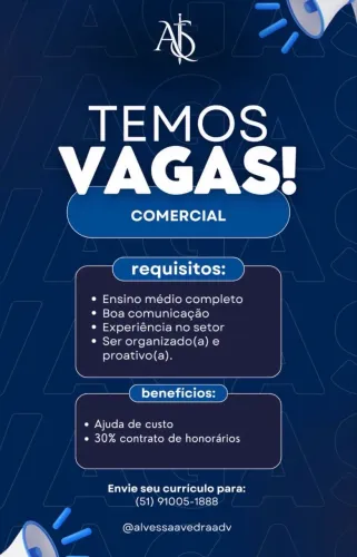 VAGA COMERCIAL/ VENDAS