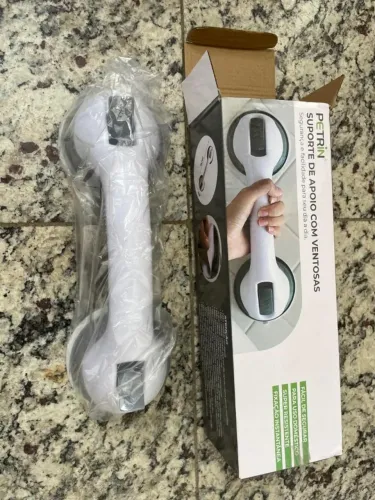 Barra de suporte de apoio com ventosas nova na caixa