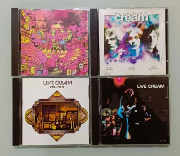 Lote 4 CDs Cream (Eric Clapton) - Disraeli Gears + Best Of + Live Cream + Vol II (IMPORTA)