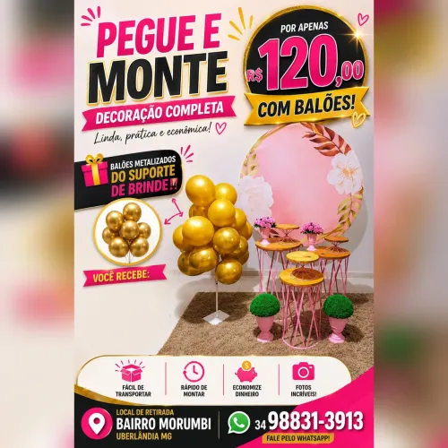 PROMOÇÃO PEGUE E MONTE COM BALÕES DE BRINDE