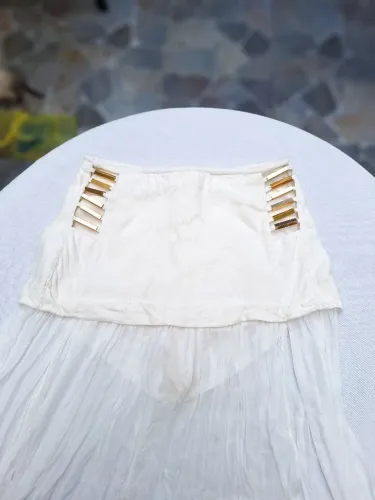 Saia Branca Longa - Short Saia
