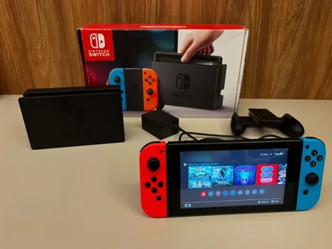 Nintendo Switch V1 Completo + Caixa Original + Case