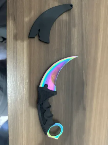 Karambit Rainbow Colecionável Estilo CS + Capa