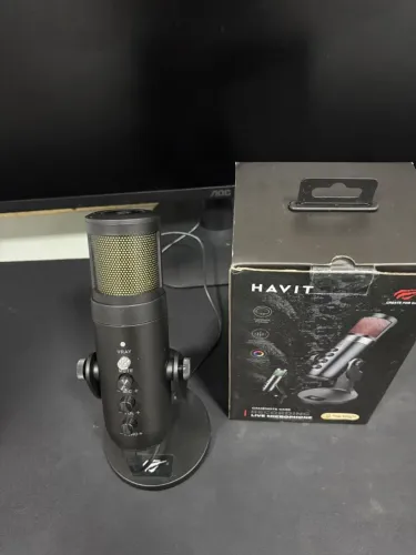 Microfone de Mesa Gamer Havit Gamenote GK59 