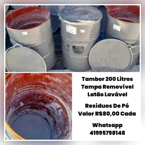 Latão 200 litros, tambor de fácil limpeza, ótimo estado 