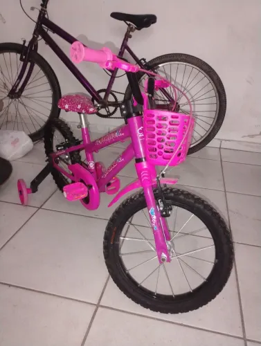 Bicicleta Infantil Cairu Fadinha Aro 16 Rosa Pouquíssimo Uso