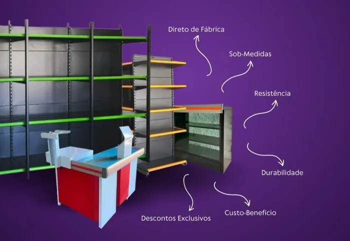 Prateleiras de fábrica - em varias cores 