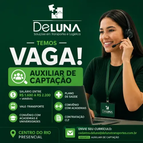AUXILIAR DE CAPTAÇÃO - CENTRO DO RIO