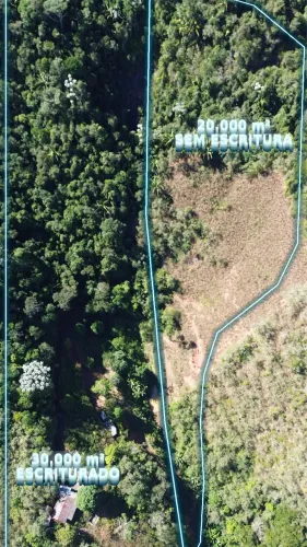 Sítio 50.000m² com nascente, lago e cachoeira - Divisa das 3 Santas, ES