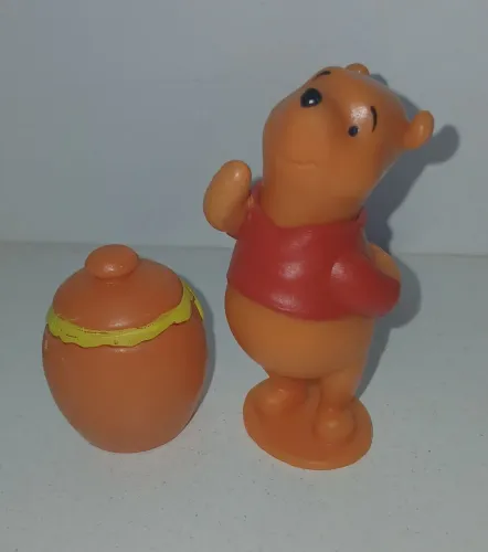 LOTE 2 BONECOS MINIATURAS DISNEY URSINHO POOH PUFF ORIGINAL