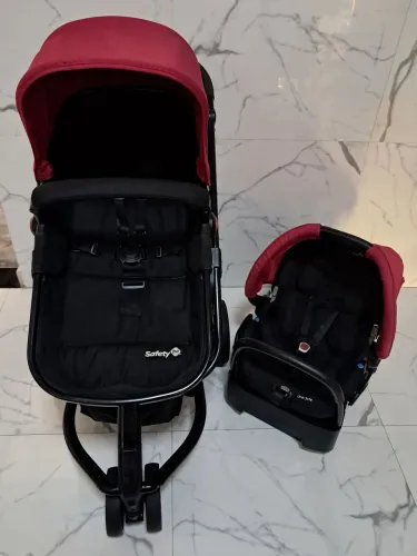 Carrinho Bebê Conforto e Base de Carro Safety 1st Unissex Moisés Impecável