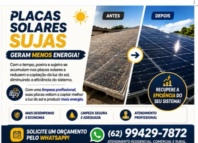 Limpeza de placas solares Anápolis