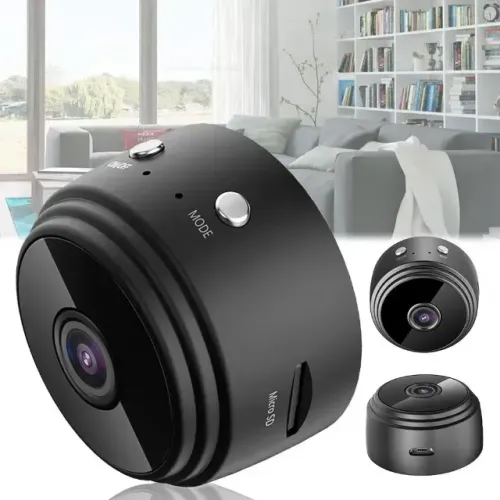 Mini câmera de segurança fica espiã A9 wi-fi FULL HD com suporte de parede