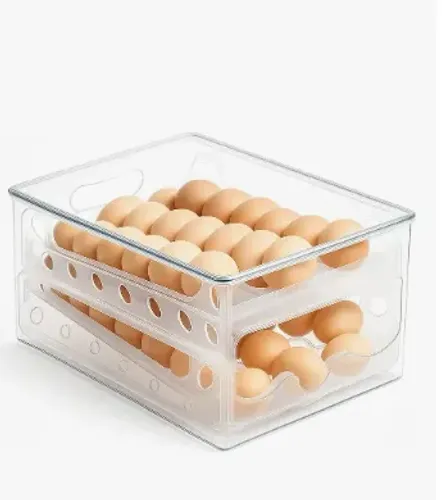 Organizador Geladeira Porta Ovos Rolagem Transparente