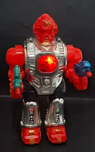 Robô Guerreiro do Espaço Zein Vintage com som e luz(Leia a descrição)