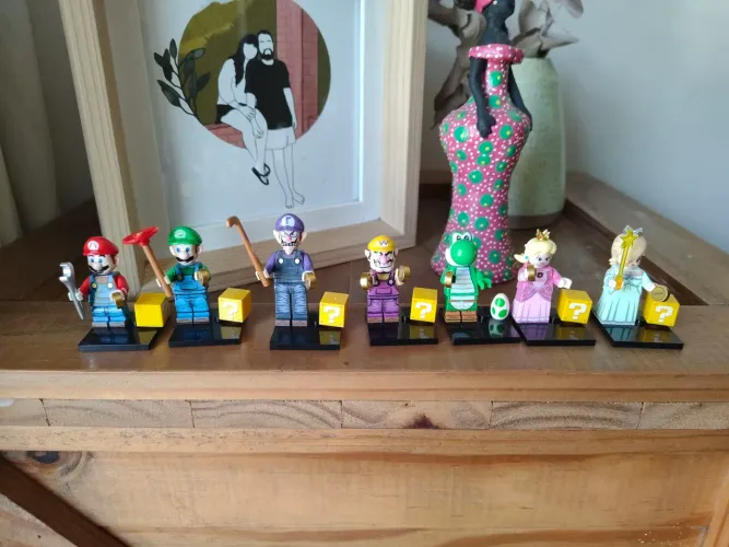 Legos Mario Luigi princesa Peach Rosalina Yoshi Mario waluigi 