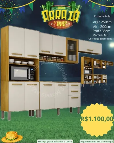 Armário cozinha completa com entrega grátis