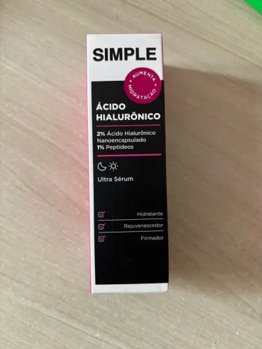 Serum ácido hialurônico novo lacrado simple organic
