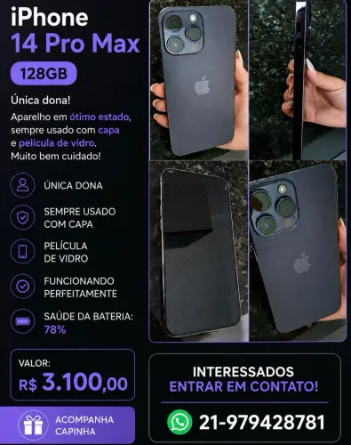 iPhone 14 Pro Max (somente interessados em comprar sem golpe)