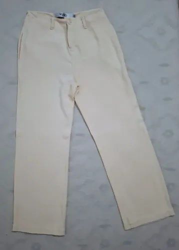 calça viscose vizoo bege tamanho 38